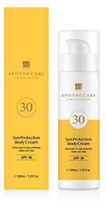 Dr Botanicals Crema corporal SPF 30 200 ml | Protección contra los rayos UVA/UVB, envejecimiento prematuro de la piel - Fórmula resistente al agua - Tu defensa diaria contra los efectos nocivos del