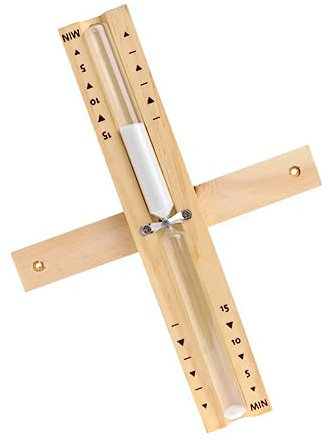 POPETPOP 1 Pc Sablier De Sauna Rotatif Horloge De Sable 15 Minutes Horloges 15 Minutes Sablier Minuteries Sablier De Minuterie De Sauna Sablier Mural Sauna De Salle De Bain Khaki en Bois
