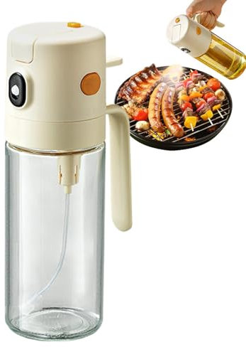 Ölsprüher Spender, Olivenölspender, Speiseölflasche, Hitzebeständiger Ölsprüher Glasölsprüher Küchenölspender Küchenölflaschen 550ml Hitzebeständig Kochbedarf