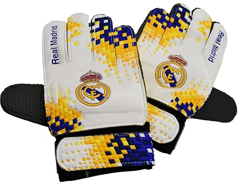 Real Madrid Guantes fútbol de Portero niños Producto Oficial Tallas 5(XS) y 7(S) - XS