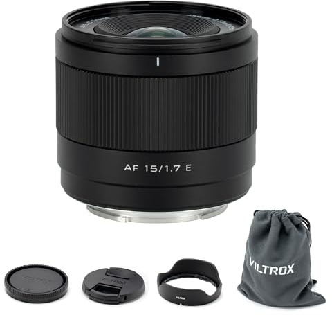 VILTROX AF 15mm F1.7 E for Sony Camera, 15mm f/1.7 E Mount Lens for Sony E, APS-C Prime Lens for Sony Cameras a6400 a6500 a6600 ZV-E10 FX30 A6700 ZC-E10II a7Ⅲ a7RⅢ a7Ⅳ a7RⅣ
