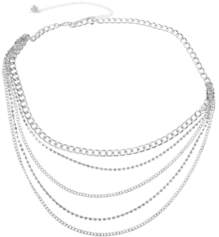 VALICLUD Cintura Catena Multistrato in Cristalli Scintillanti Per Donna Accessorio Per Gioielli Da Corpo in Cristalli Catena Per Pancia Da Festa Per Abiti e Abiti Casual
