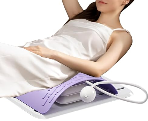 Camilla Lumbar - Dispositivo Masajeador Ergonómico Para Crujir La Espalda De 14,84 X 8,27 X 1,97 Pulgadas | Corrector Masajeador De Soporte Ajustable Para Coche Mujeres Cama Oficinas Ejercicio