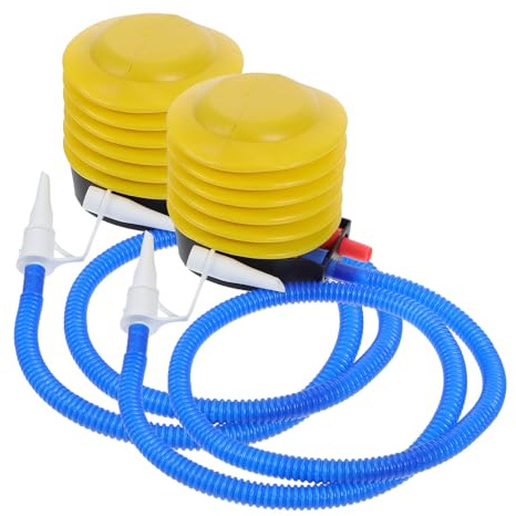 SOPOTUTU Pompa Portatile a Piede per Palloncini in Plastica, Gonfiatore Leggero per Feste, Set 2 Pezzi con Tubo Aria, Tiny Air Pump per Gonfiabili