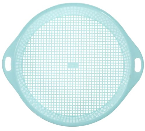 Blue Plastic Garden Sieve with Handle for Mini Balcony Gardens
