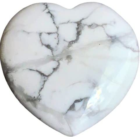 Steinfixx® - Grande pierre précieuse en forme de cœur I Pierre de guérison I Pierre porte-bonheur I Pierre chakra I Pierre de poche | Pierre de massage | Cadeau pour les proches (magnésite)
