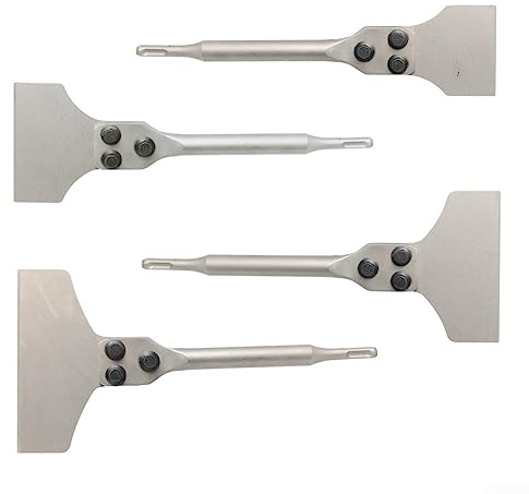 DAZZLEEX Grattoir de sol incurvé robuste pour perceuse à carrelage - Ciseau plat électrique - Marteau d'escalade, pelle à carrelage (7,6 cm)