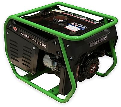 WEBER ENERGY Generatore di Corrente Portatile 2000W Silenzioso a Benzina con Serbatoio da 15L e 2x230V, Avviamento Manuale, Ideale per Campeggio o Emergenza