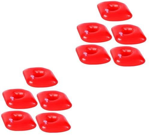 TOPBATHY 10 Pezzi tappetino per birra d'acqua accessori per piscine Accessori per piscina piatto da portata ovale coppa dell'occhio malvagio semplice porta birra porta birra da nuoto rosso