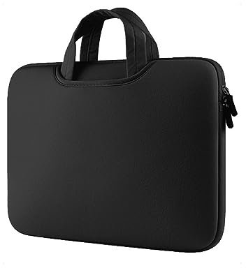 Bunte und plüschige Laptoptasche für Arbeit und Unterricht Beamer Taschen (Black, 13)
