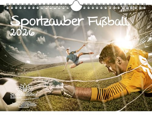 Sportmagi fotboll DIN A4 kalender för 2026 fritid sport fitness – själsmagi