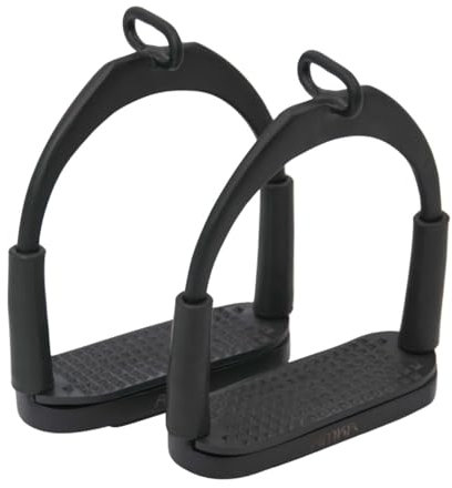 AMKA Sicherheitssteigbügel beweglich aus schwarzem Stahl gedrehte Öse