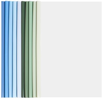 10 Fogli Plastica A4 Rapporto Copertina, Cartella Di File Con Barra Scorrevole, Plastica Documento Copertine Rilegatura Cartella Di File, Copertina Per Report Con Clip Per Casa (Verde+Blu)