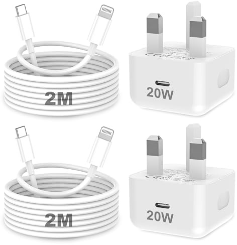 KTDRJN for iPhone Charger Fast Charge, 2Pack PD 20W Fast Apple Charger Cable 2M, iPhone Fast charger Plug with USB C To Lightning Cable for iPhone 14 13 12 11 Pro Max XS XR X 8 7 6 Plus, iPad and iPod