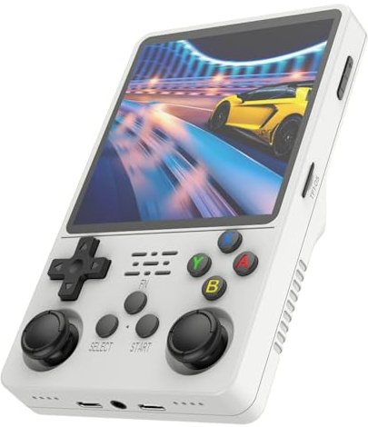 Console Di Gioco Portatile Retrò R36 Plus, 20000 Giochi Classici Integrati, Schermo IPS Da 4.0 Pollici Del Sistema Linux, Batteria Ricaricabile 3000mAh, Console Di Gioco Video Portatile-White||128GB