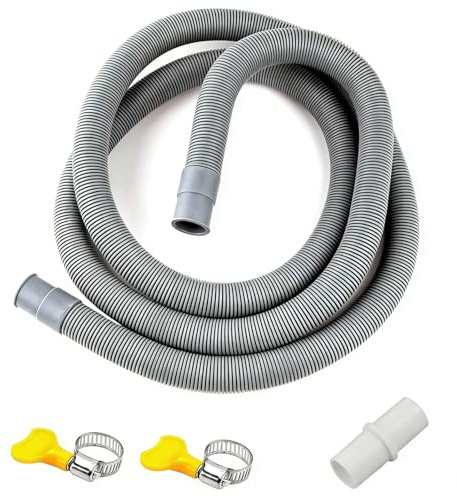 YOUYIKE Tubo Flessibile di Scarico per Lavatrice, 0.5/1/1.5/2/2.5/3/4/5/6/7M, Ø 20mm Prolunga per Tubo di Scarico, Tubo di Scarico per Lavatrice Kit, per Lavastoviglie e Lavatrices