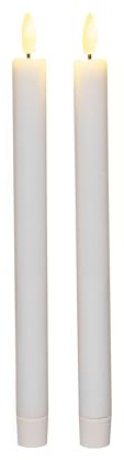 Coen Bakker LED uppsättning med 2 stavljus med timer och 3D-flamma batteri 2 x 2AA färgval
