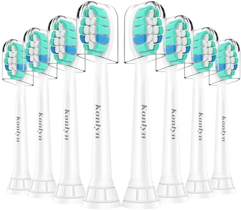 Konlyn Testine per Philips Sonicare - Testine Spazzolino Elettrico Compatibili con Philips Sonicare Snap-On, Confezione da 8