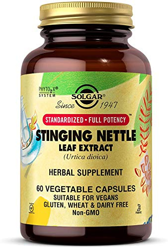 Solgar Nettle Leaf Extract Vegetable Capsules - Pack of 60 - Rich in Antioxidants - Vegan and Kosher