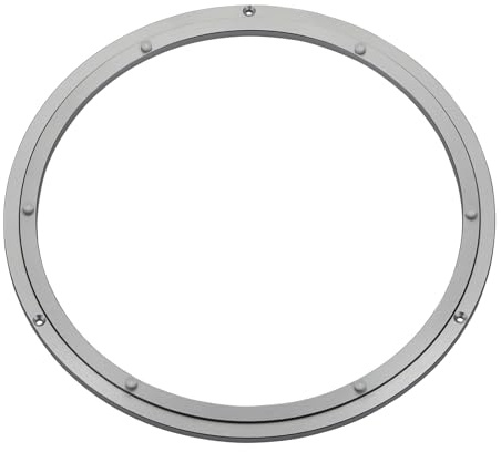 Aluminium Drehkranz silber Ø 391 mm belastbar bis 100 kg, Drehring robust, kugelgelagert, rostfrei Drehteller für Drehtisch, Ausstellungen und Maschinenbau