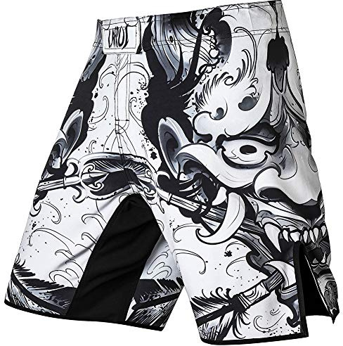 LAFROI MMA Cross Training Men's Boxing Shorts Strappy & Pocket Strappy Boxing-QJK01,Hannya,S