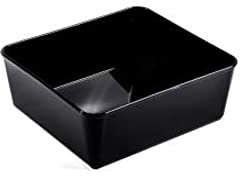 MAQA Plateau de comptoir A1 avec bord tranchant 22x24 cm, Plateau de comptoir alimentaire pour présentation, Plateau de boucherie et charcuterie 22x24xH3.5 cm/1