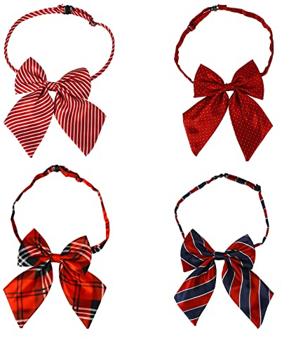 Larcele 4PCS verstellbare Fliege Zubehör für Mädchen Uniformen LJD-02 (Multicolor 2)