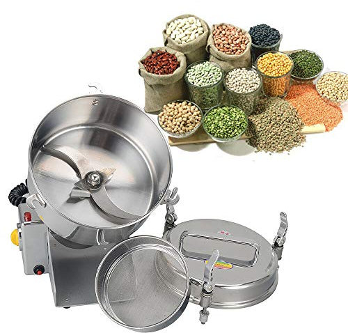 500g Electric Grain Grinder 2800W Superfine Flour Powder Mill Stainless Steel Grain Mill with Timer Function Pulverizer Powder Machine for Rice/Spice/Corn/Sesame/Pepper/Soybean
