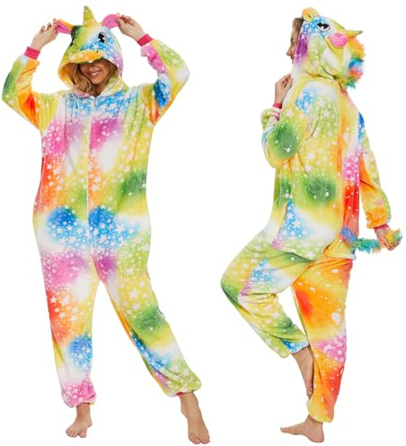 JONRRYIN Pyjama Animaux Adulte, Unisexe Animal Pyjamas Onesie, Costume Femme Combinaison pour Carnaval