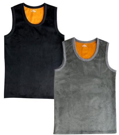 ACMEDE 2PCS Homme Débardeurs Thermiques sans Manches en Polaire S-XXL Camisole Tank Top sous-Maillot Thermique Double Face Hommes Hauts Thermiques Hommesous Vêtement Homme, 99-205LB