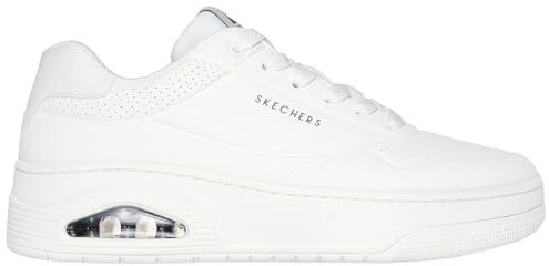 Skechers Men's UNO Court Low-Post Sneaker, weiß, 45 EU