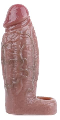 Jomyu Flüssigsilikon Realistische Penismanschetten Penishülle mit Verdickt Hodenring für Penisvergrößerung und Verzögerung Ejakulation Sexspielzeug für Männer Extrem Sex Spielzeug Penis Sleeve