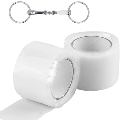 NICENEEDED 2 Rotoli di Nastro per Avvolgimento di Morso di Cavallo, Protezione in Silicone per Morso di Cavallo, Nastro di Protezione Elastico per Morso di Cavallo per La Cura del Morso di Cavallo
