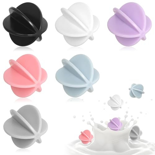 DUTIFUL Lot de 6 shakes protéinés pour milkshake, shaker, boules en plastique colorées, pour le sport, le fitness, les boissons mélangées