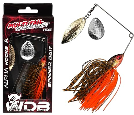 Wild Devil Baits Multi Tail Spinnerbait Spinner Bait Konstgjort bete Spin Jig fiskedrag abborre gädda gös