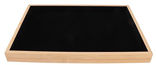 Phefop Bandeja de Joyería de Madera con Forro de Franela Organizador Elegante para Collares Aretes Pulseras Anillos Exhibición y Almacenamiento Multipropósito Cajón de Joyas para Dormitorio Cómoda