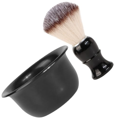 VILLFUL Set da Barba per Uomo Ciotola da Barba e Pennello Kit Accessori per Rasatura Schiuma Ricca Spazzola Esfoliante per Rasatura Profonda