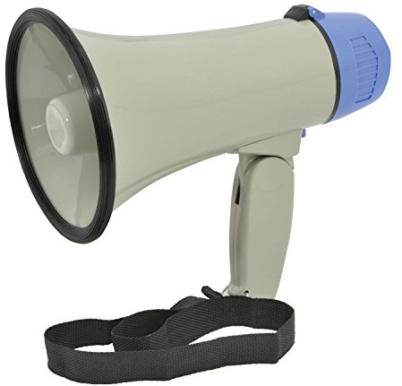 Ex-Pro® Handy Loud compact megaphone with built-in siren and adjustable volume