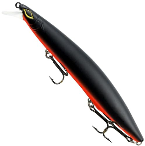 Seika Pro Wobbler Nightveit Junior 12,5 cm 19 g – gös wobbler, färg: svart widow