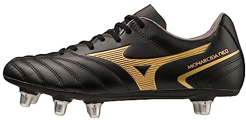 Mizuno Monarcida Neo Rugby, Negro/Oro, Talla 8, Negro/Dorado, 42 EU
