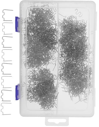 JECOMPRIS 1000pièces Agrafes Chaudes Plastique Pour Réparation De Bumpers Tableaux De Bord Et Agrafes Pour Soudage