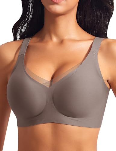 Ganado Sujetador sin Aros Encaje Sujetadores Mujer sin Costuras Push Up Relleno Bralette Comodos