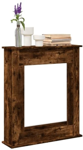 Gecheer Kaminkonsole, Dekorative Kaminumrandung Konsole aus Holzwerkstoff, Kaminsims für Wohnzimmer, 75x20x87,5 cm