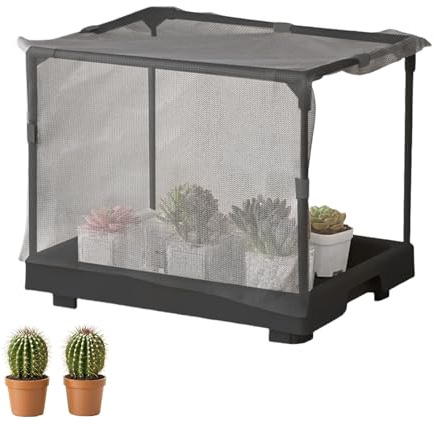 Mini serra – Casa per la coltivazione di piccole piante a 4 livelli con porta arrotolabile con cerniera per balcone giardinaggio, funzione di ventilazione per agricoltura urbana, forniture per la
