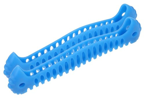 DECORNIJIA 2 Pièces Lot de 2 Protège-Lames de Patins à Glace Élastiques Bleu Ciel Protection Extensible pour Patins de Hockey et Patinage Artistique Housses Légères Compatibles Adultes et
