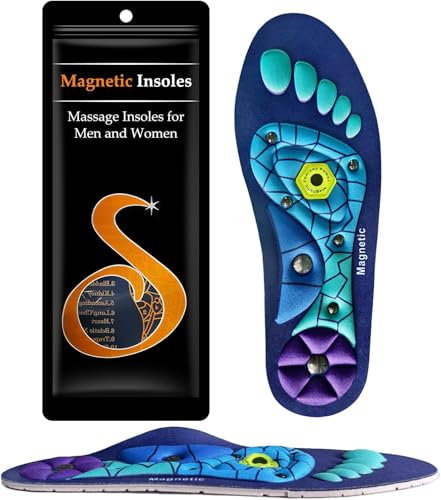Magnetische Einlegesohlen Akupressur – Orthopädische Schuheinlagen zur Fußgewölbeunterstützung, Verbesserte Durchblutung & Komfort für Alltag, Arbeit und Sport, 1 Paar
