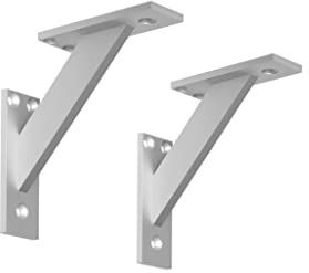 ALUSFERA Regalhalterung aus Aluminium – Set mit 2 Regalwinkel - Tragkraft bis 35 kg - Inkl. Montagemateria - Stabilität und Modernes Design - Erhältlich in drei Größen und Farben