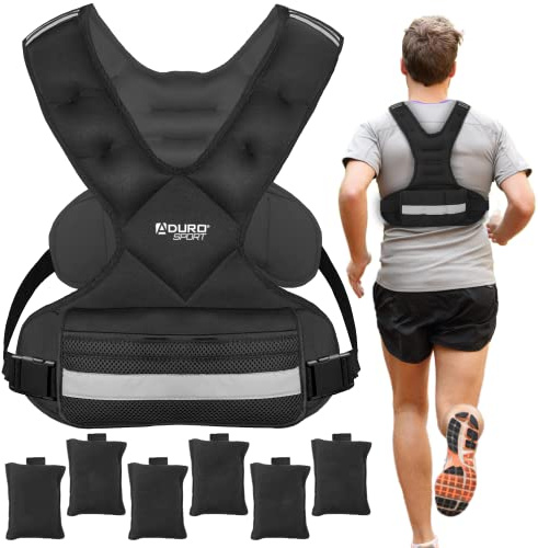 Aduro Sport Adjustable Weighted Vest Workout Equipment, 20lbs-32lbs Body Weight Vest for Men, Women, Kids