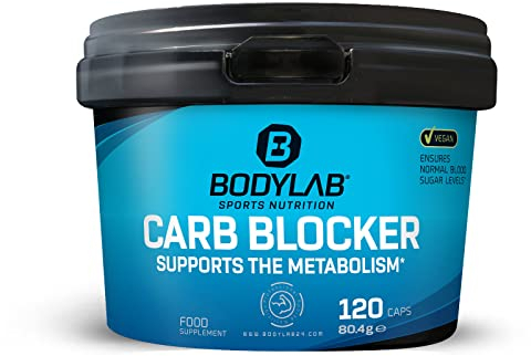 Bodylab24 Carb Blocker 120 Kapseln, Kohlenhydratblocker aus pflanzlichen Ballaststoffen und wertvollen Pflanzenextrakten, ideal zur Unterstützung des Gewichtsmanagements