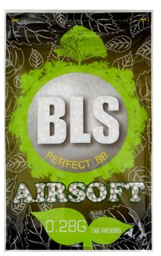Clover Airsoft-BLS Precision Airsoft 6mm BBS Ammo (Bio, .28 Gram - 3,571 BBS)